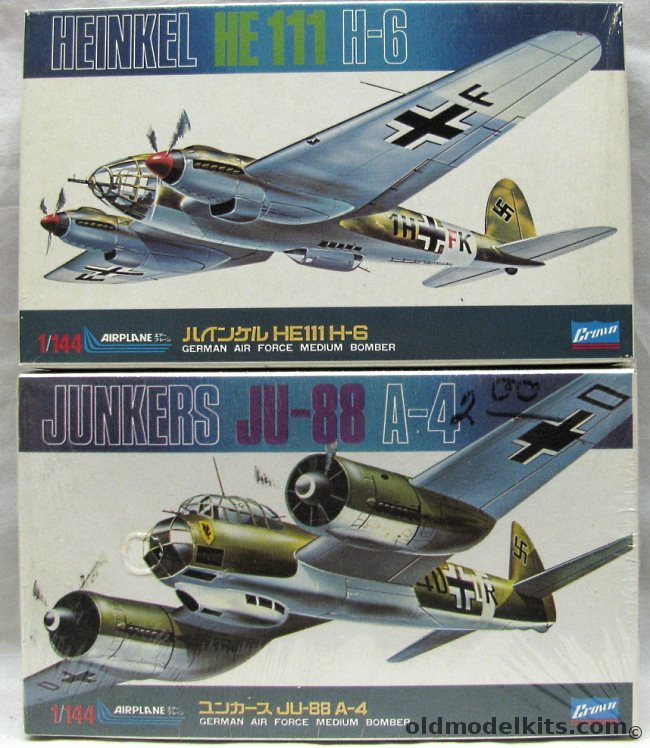 Crown 1/144 Junkers Ju-88 A-4 / Heinkel He-111 H-6 plastic model kit